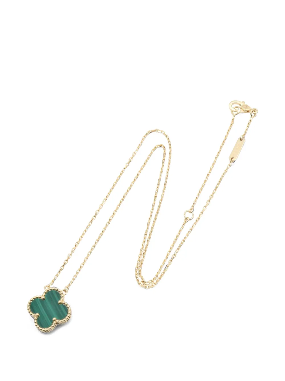 Van Cleef & Arpels Pre-Owned 2010s Vintage Alhambra malachite necklace - Gold