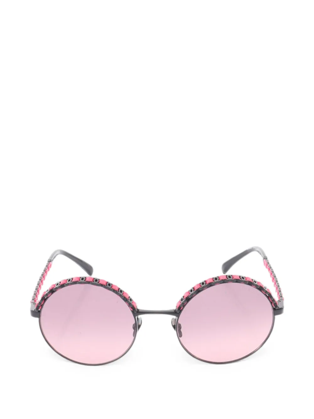 CHANEL Pre-Owned 1986-1988 round sunglasses - Nero