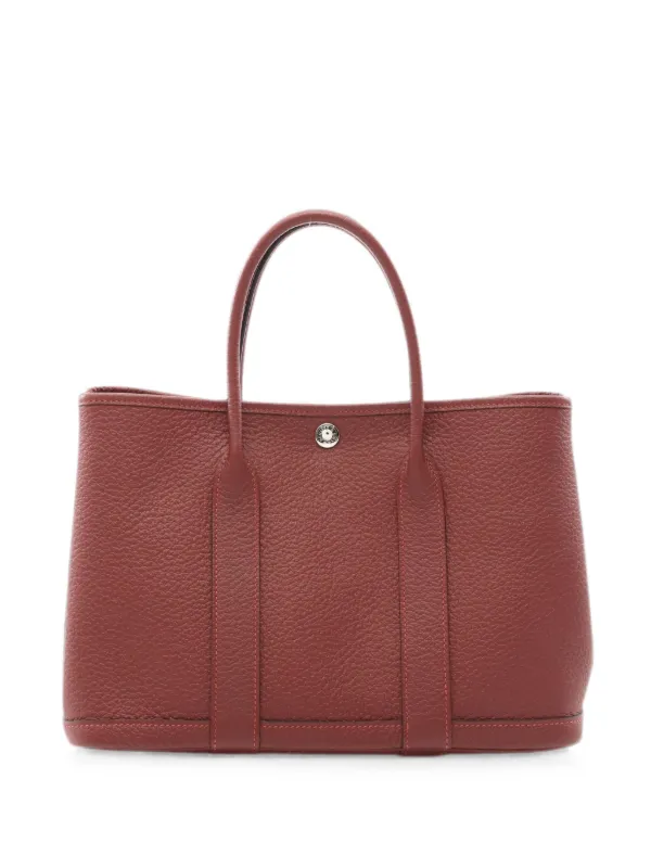 Hermès Pre-owned 2020 Garden Party TPM Negonda Tote Bag in Red