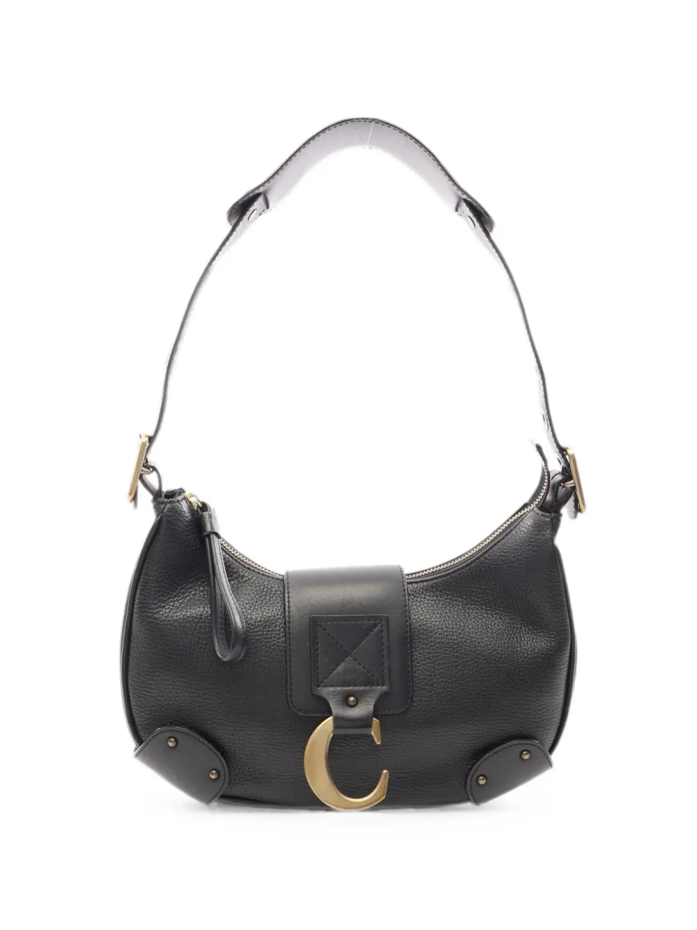 Chloé Pre-Owned 2000s C bracket shoulder bag - Schwarz