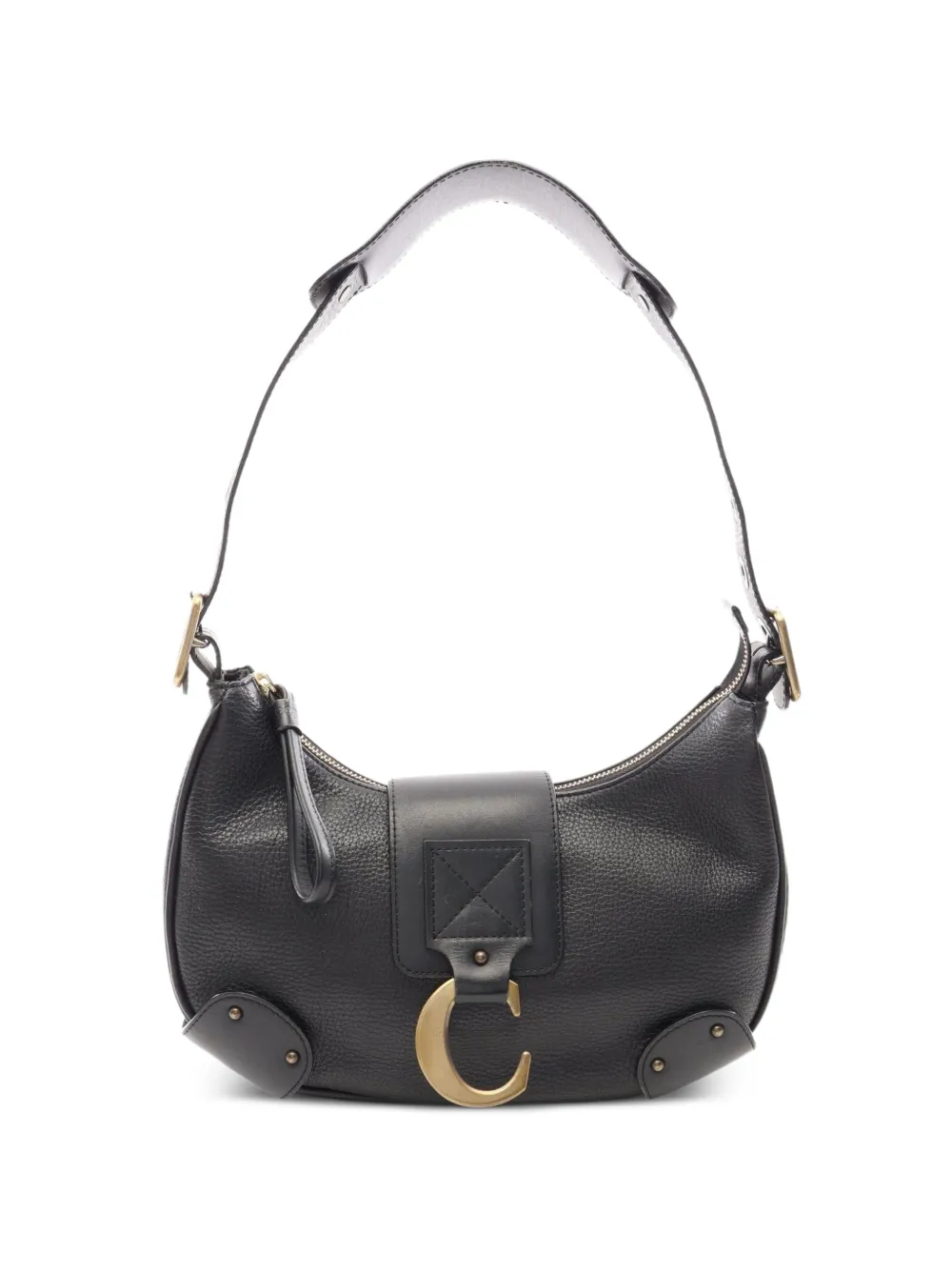 Chloé Pre-Owned 2000s C bracket shoulder bag - Nero