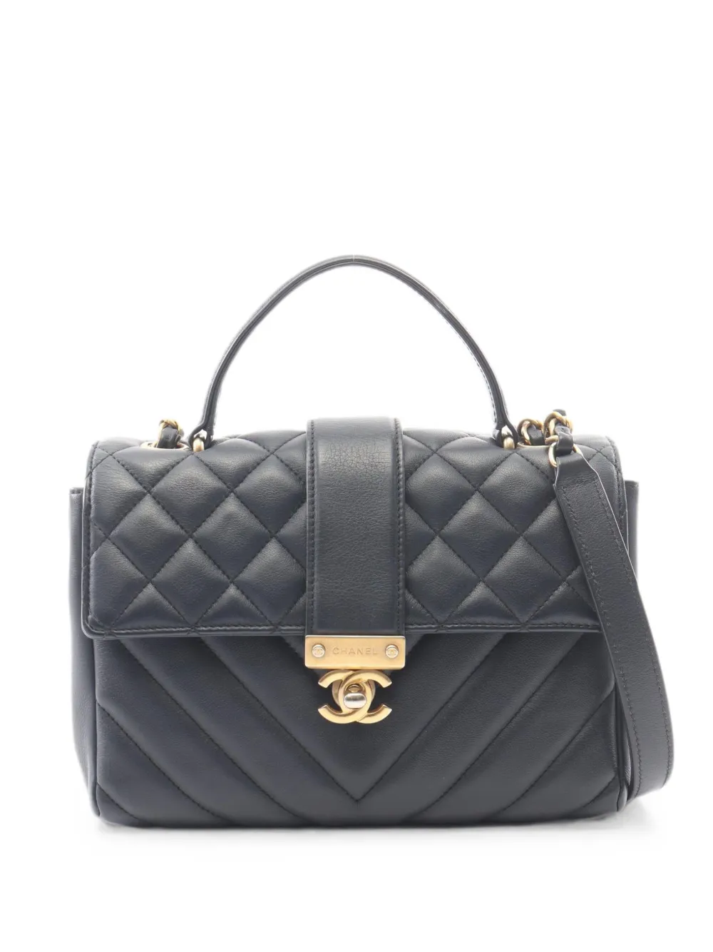 CHANEL Pre-Owned 2019 matelassé V-stitch shoulder bag - Nero