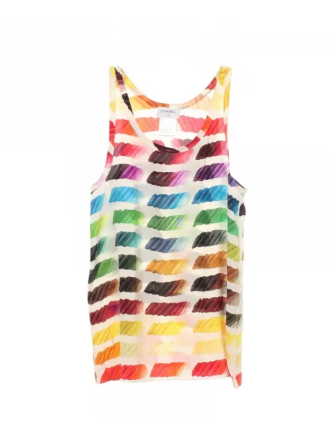CHANEL Pre-Owned 1986-1988 printed tank top