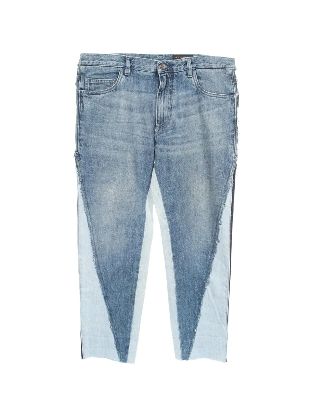 Dolce & Gabbana Pre-Owned 2000s panelled raw-edge jeans - Blau