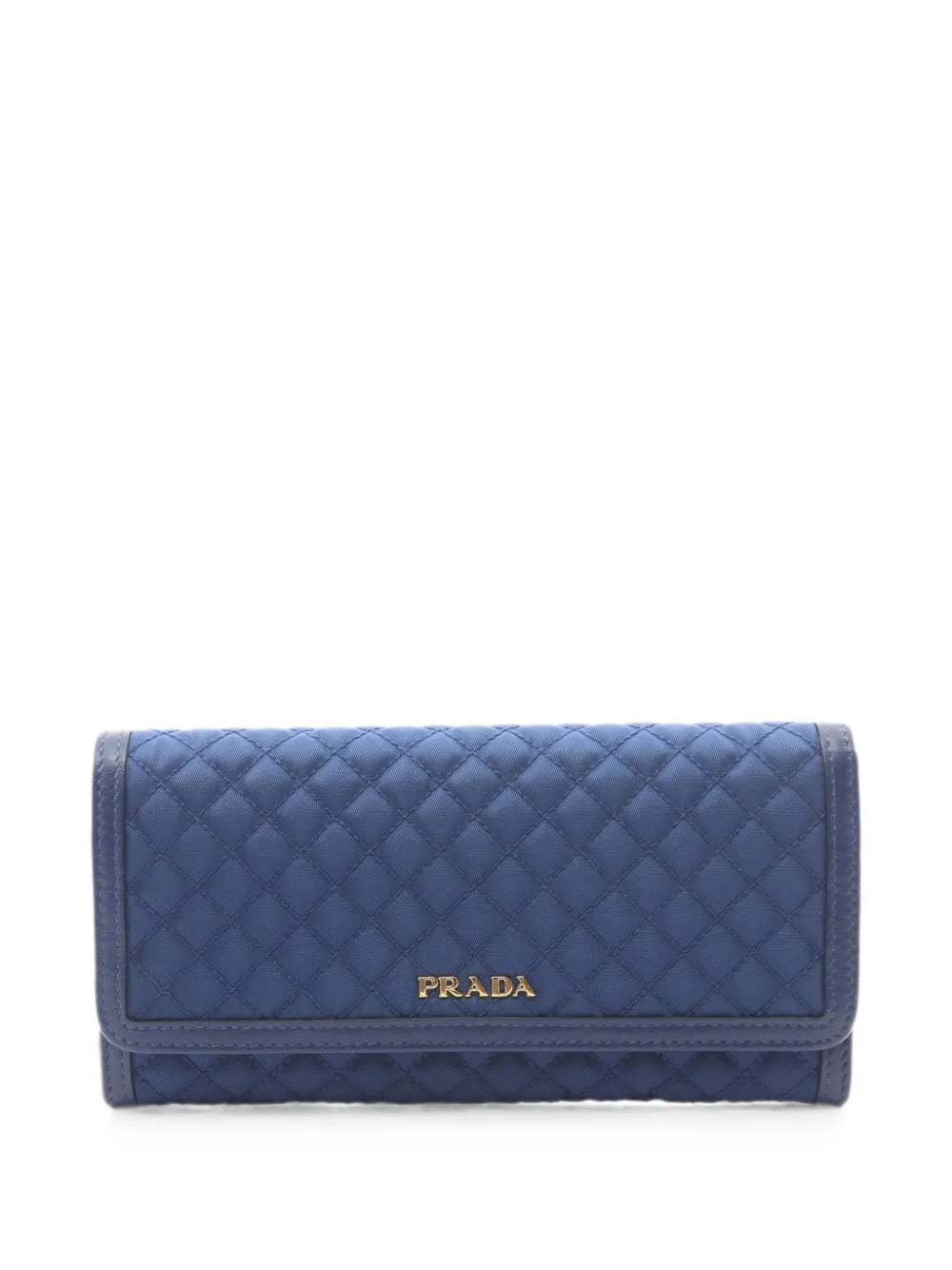 Prada Pre-Owned 2010s quilted bi-fold wallet - Blau