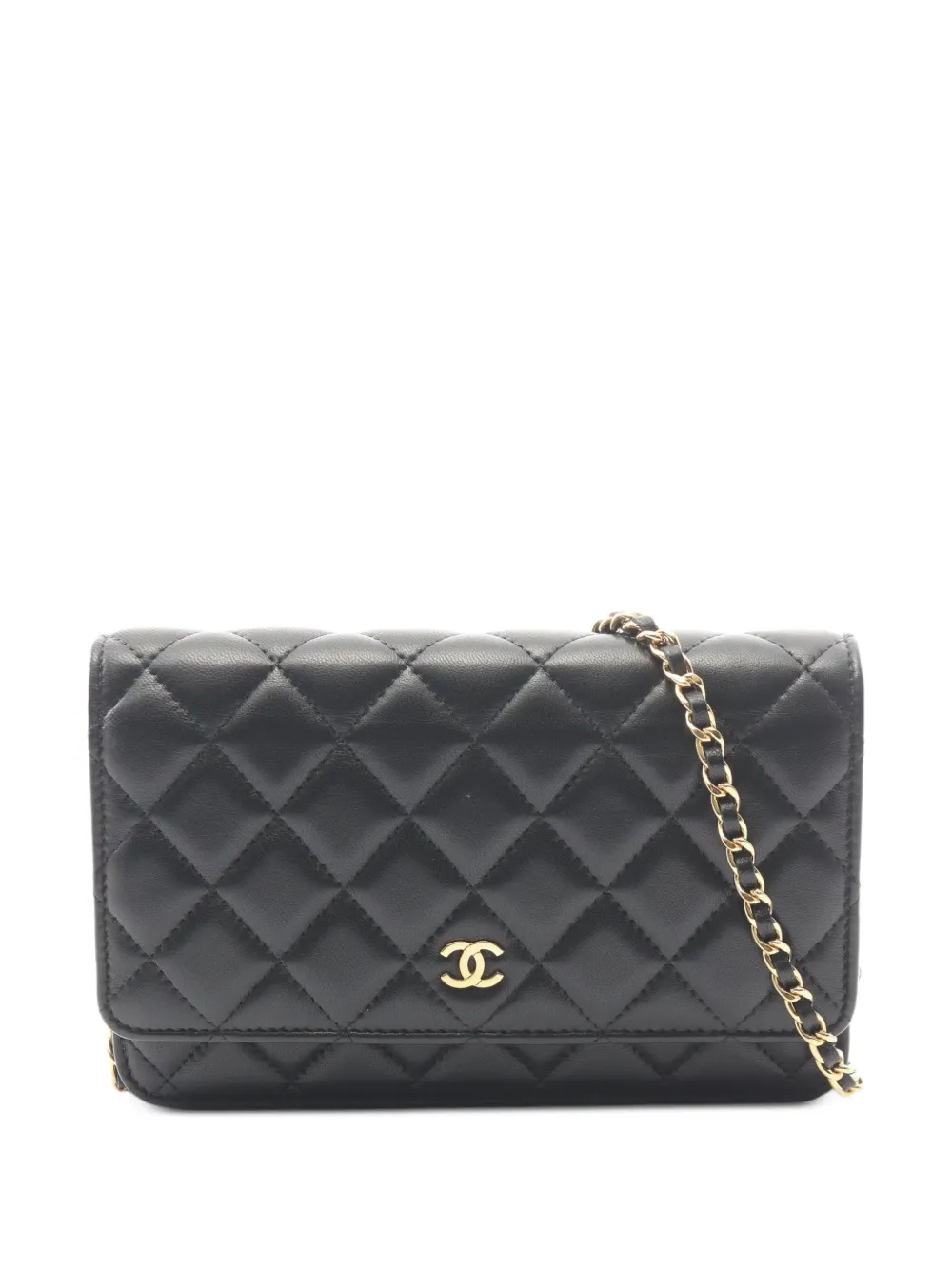 CHANEL Pre-Owned 2019 Matelassé chain wallet - Schwarz