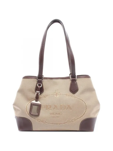 Prada Pre-Owned 2000s logo jacquard tote bag