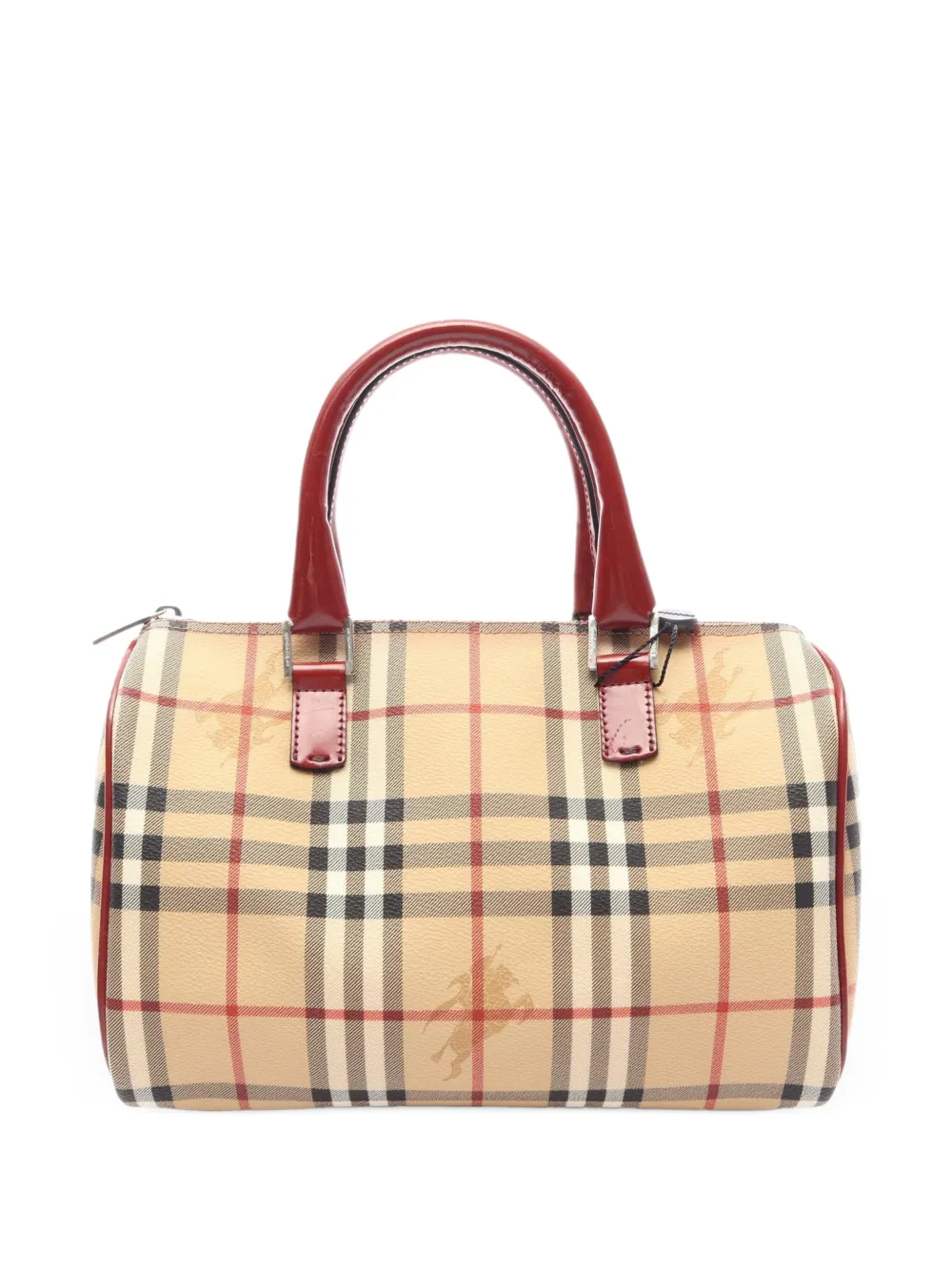 Burberry Pre-Owned 2000s Haymarket check Bowling tote bag - Nude