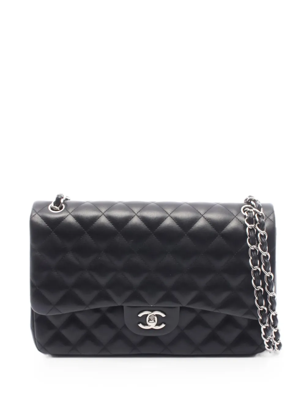CHANEL Pre-Owned 2014 classic Large W flap shoulder bag - Nero