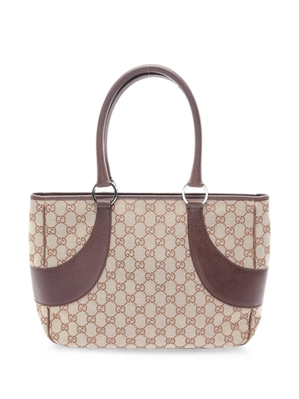 Gucci Pre-Owned 2000s GG canvas leather handbag - Nude