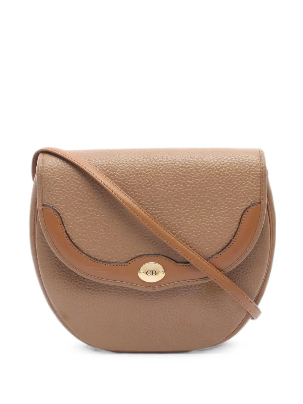 Christian Dior Pre-Owned 2000s CD plaque shoulder bag - Braun