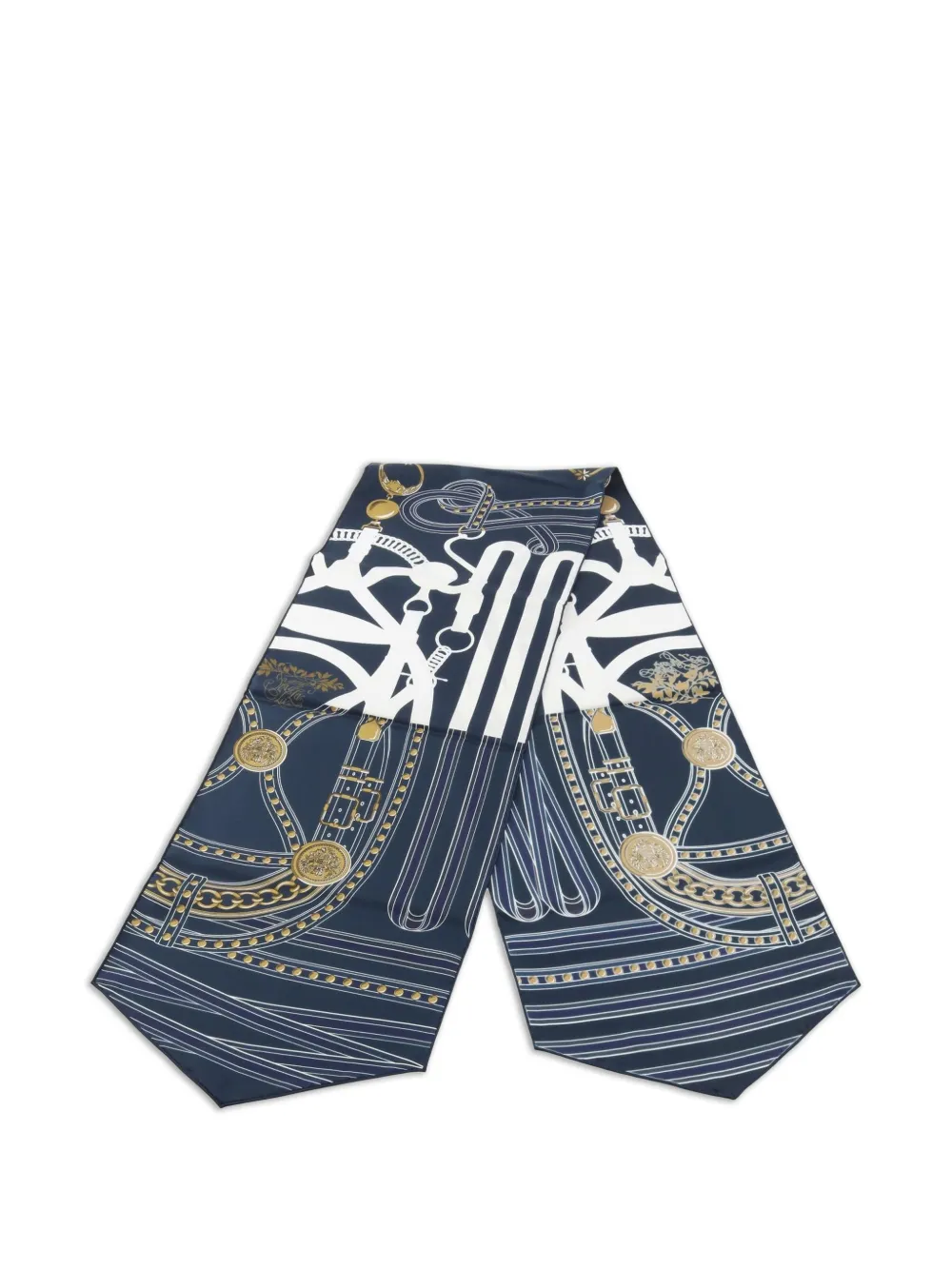 Hermès Pre-Owned 2020s Grand Tralala silk scarf - Blau