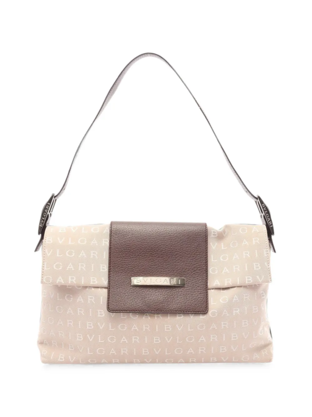 Bvlgari Pre-Owned 2000s Logomania shoulder bag - Nude