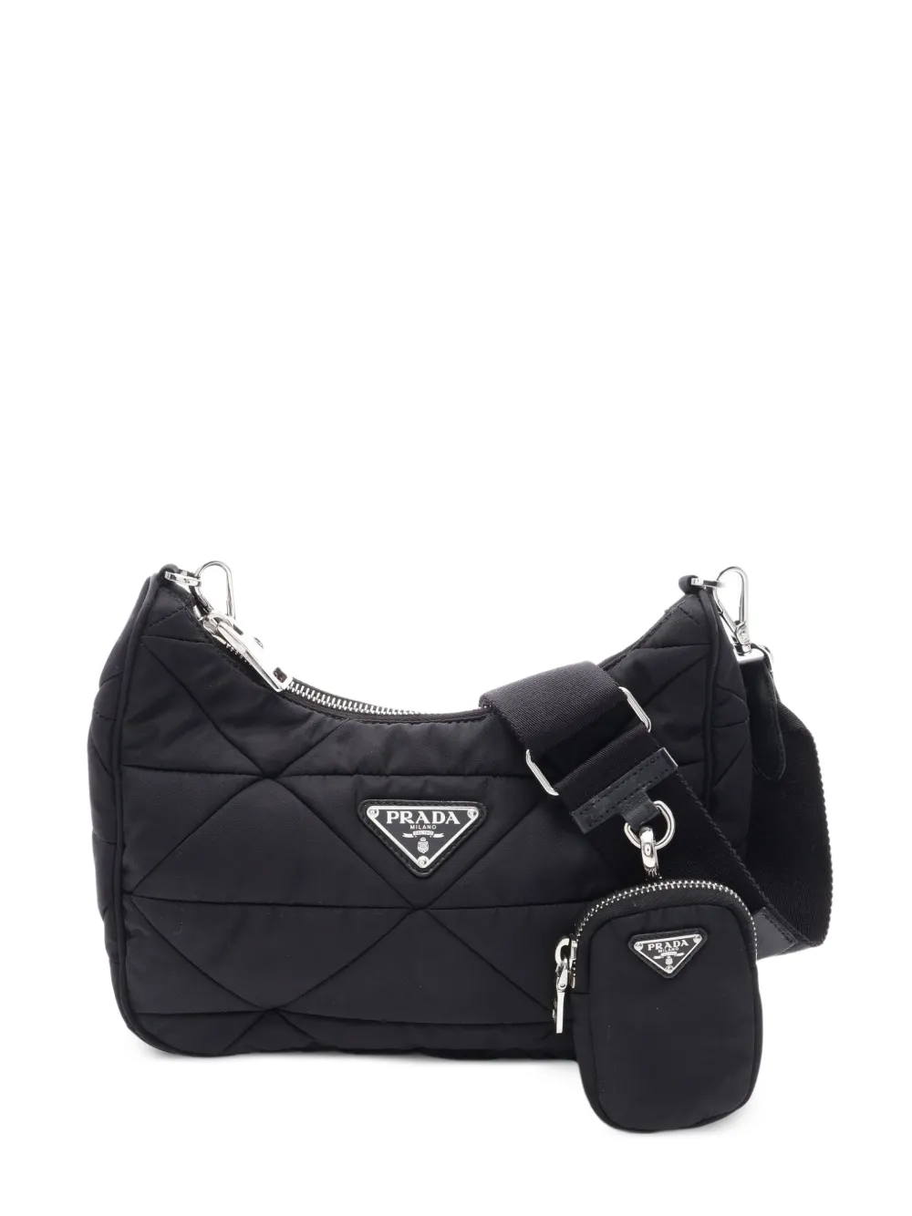 Prada Pre-Owned 2010s Tessuto quilted shoulder bag - Nero