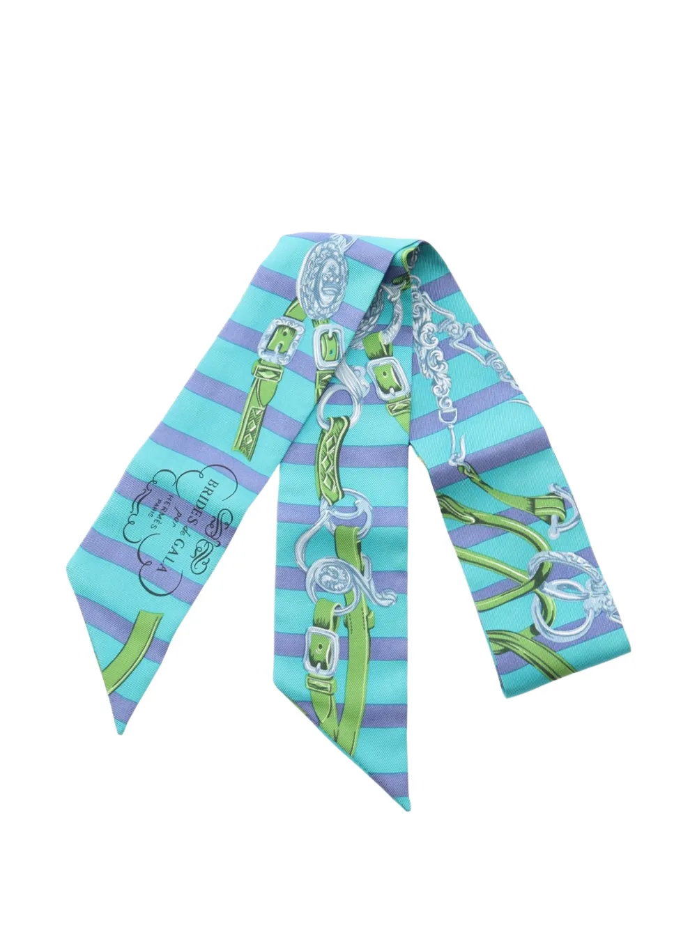 Hermès Pre-Owned 2010s Brides de Gala Twilly scarf - Verde