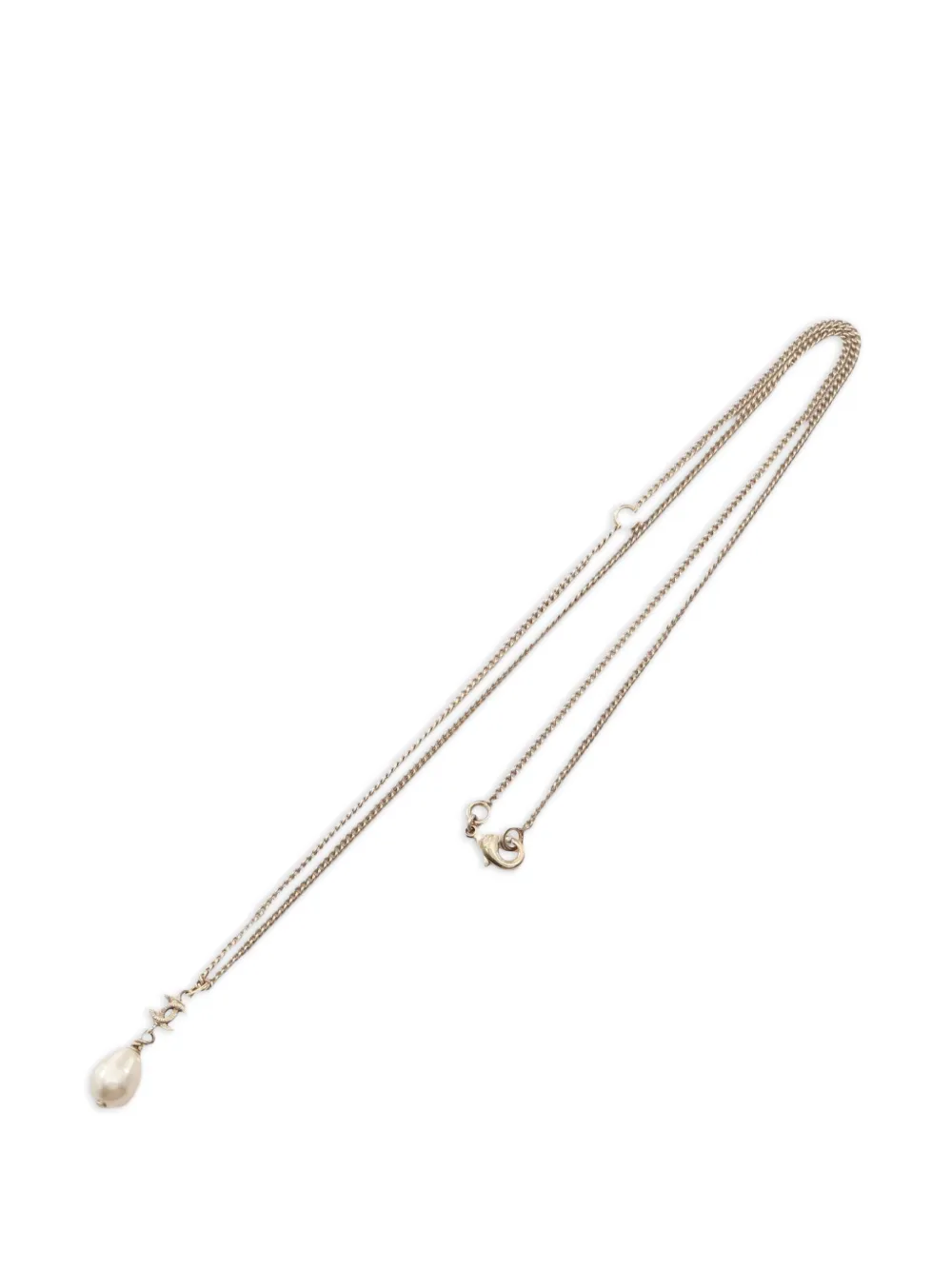 CHANEL Pre-Owned 2012 CC faux-pearl necklace - Gold