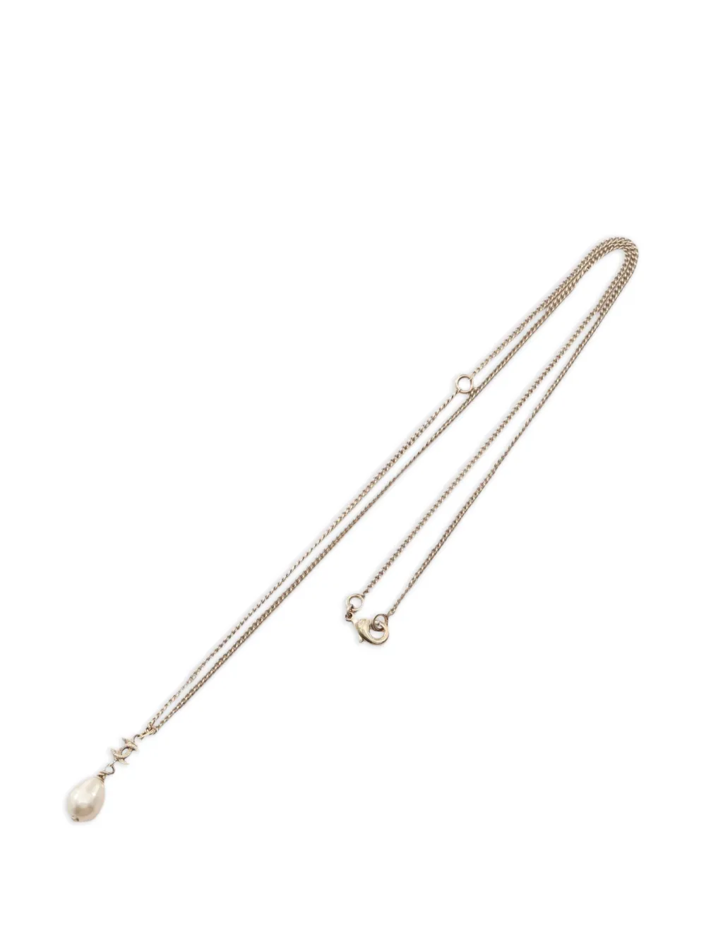 CHANEL Pre-Owned 2012 CC faux-pearl necklace - Oro