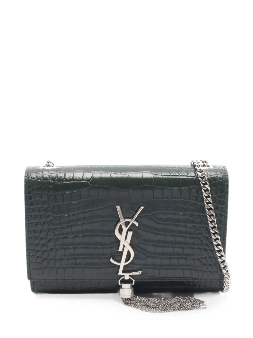 Saint Laurent Pre-Owned 2010s Kate tassel shoulder bag - Verde