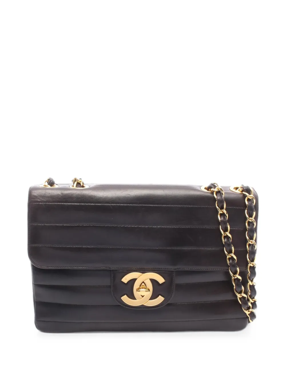 CHANEL Pre-Owned 1994-1996 Mademoiselle Coco Mark shoulder bag - Marrone
