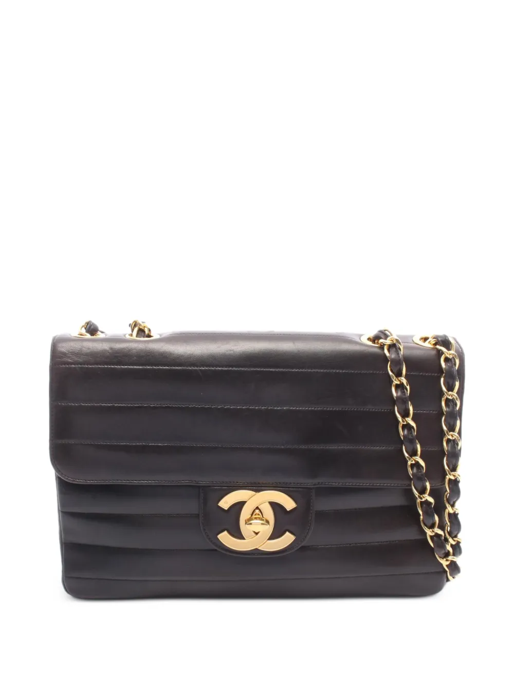 CHANEL Pre-Owned 1994-1996 Mademoiselle Coco Mark shoulder bag - Marrone