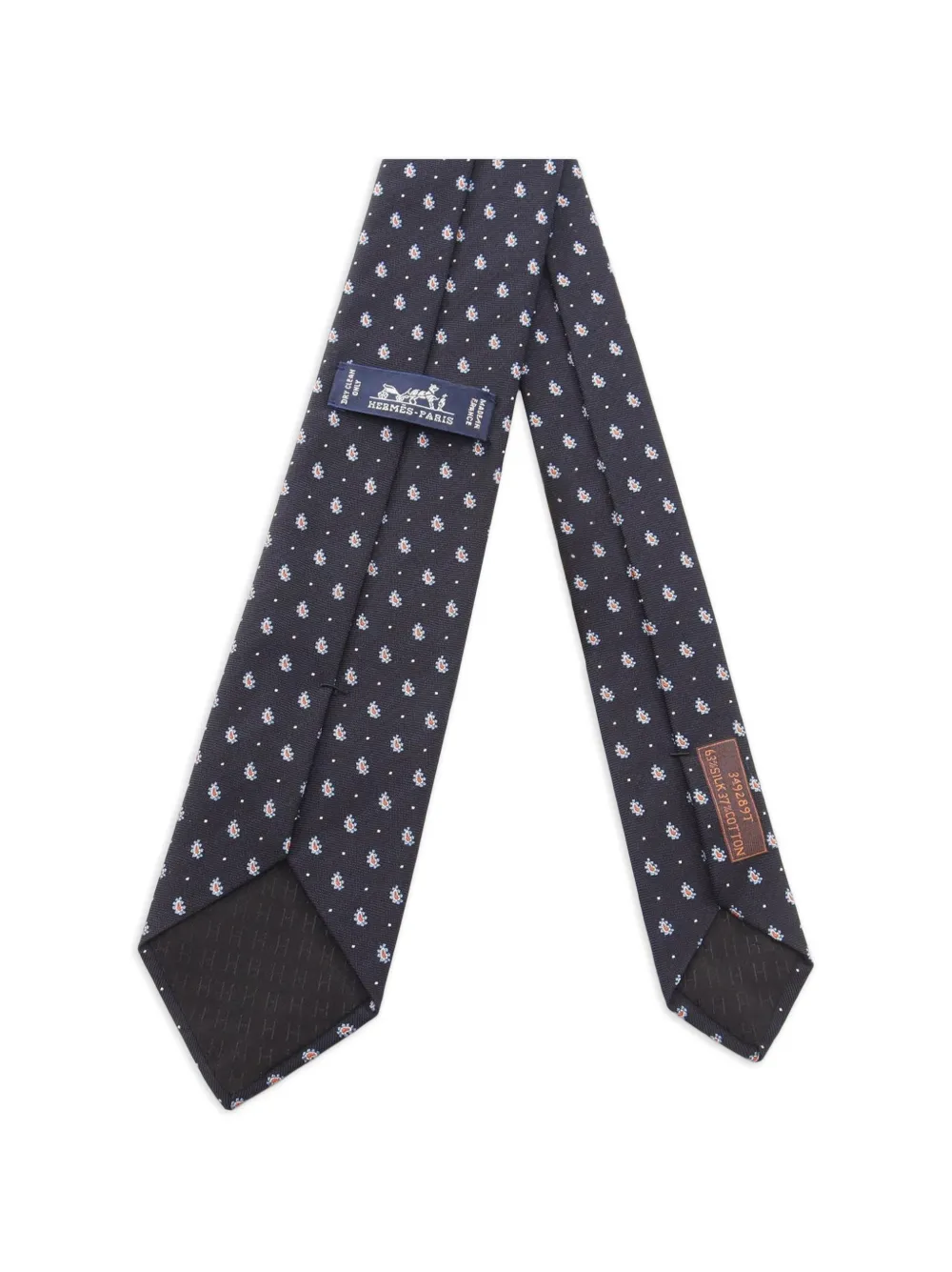 Hermès Pre-Owned 2020s paisley-print tie - Blu
