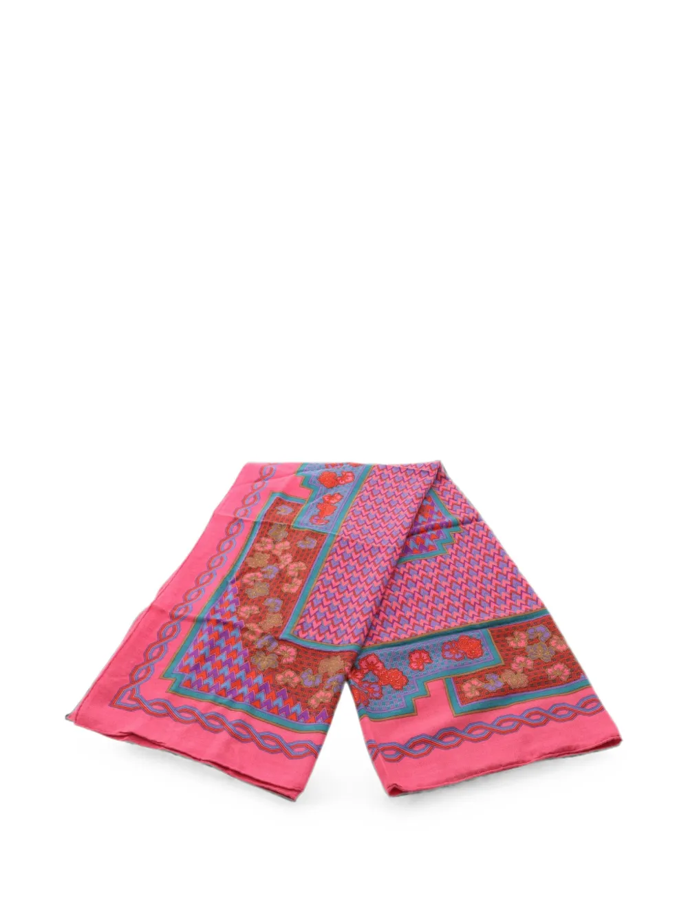 Hermès Pre-Owned 2010s geometric-print scarf - Rosa