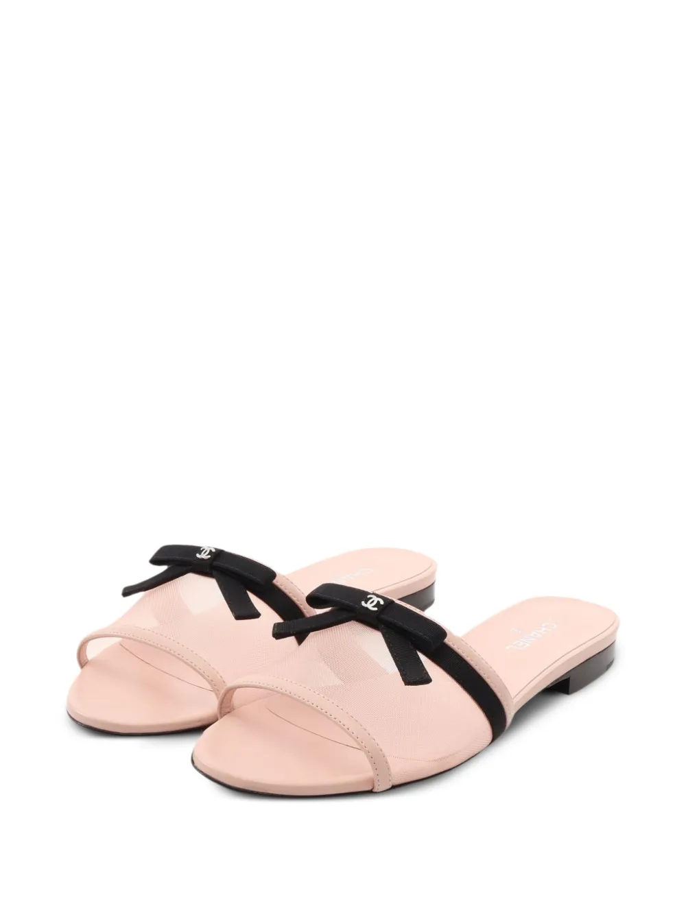 CHANEL Pre-Owned CC-logo flat sandals - Rosa