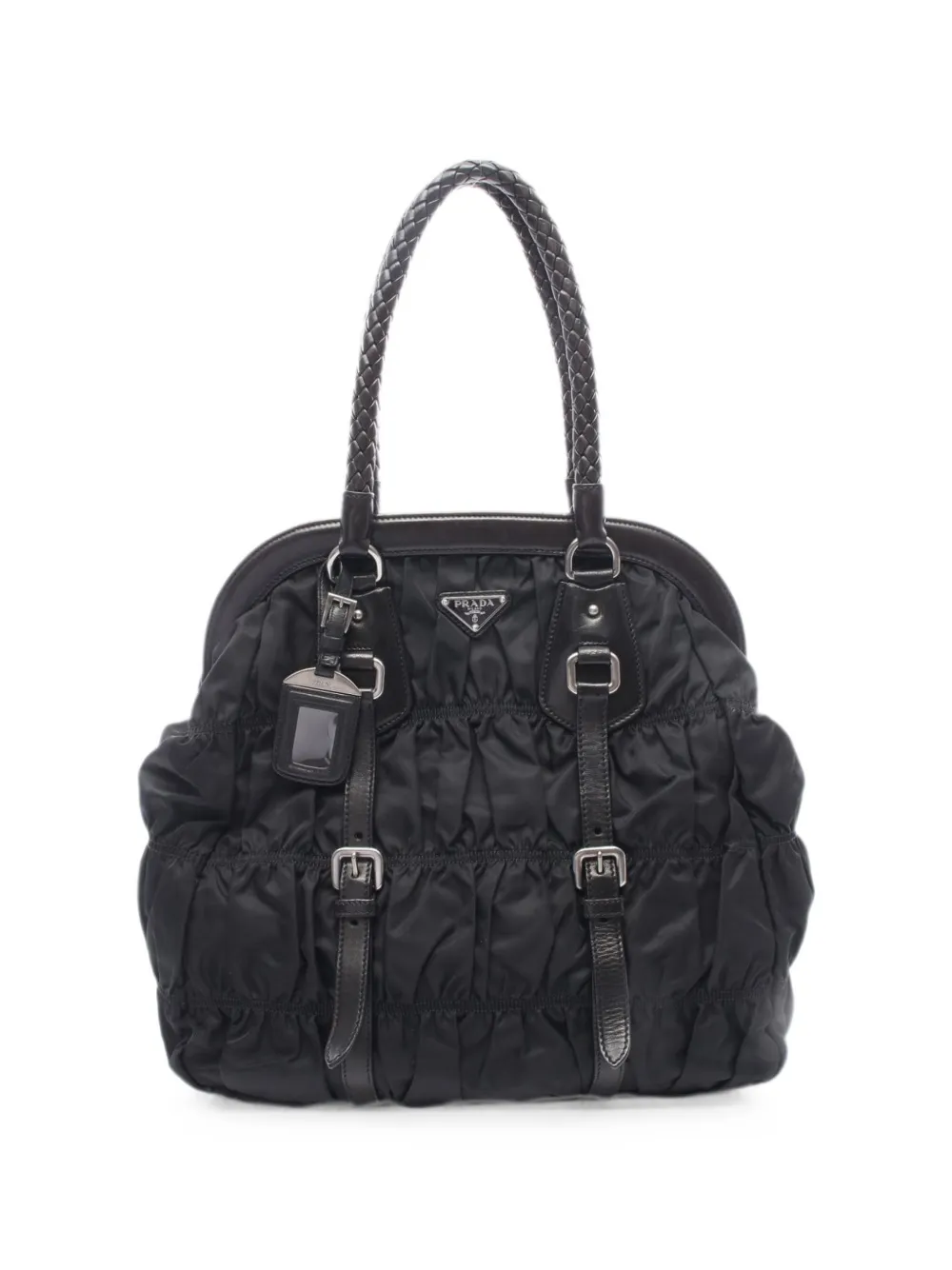Prada Pre-Owned 2000s gathered-detail tote bag - Schwarz