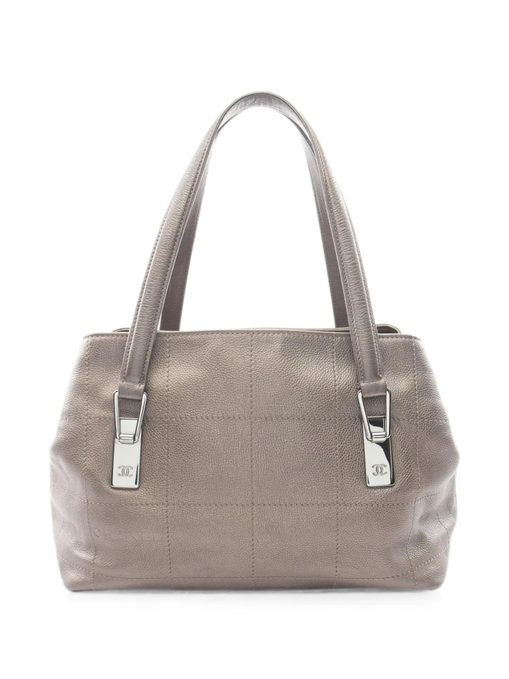 CHANEL Pre-Owned 2003-2004 mini Chocolate Bar Caviar shoulder bag - Grigio