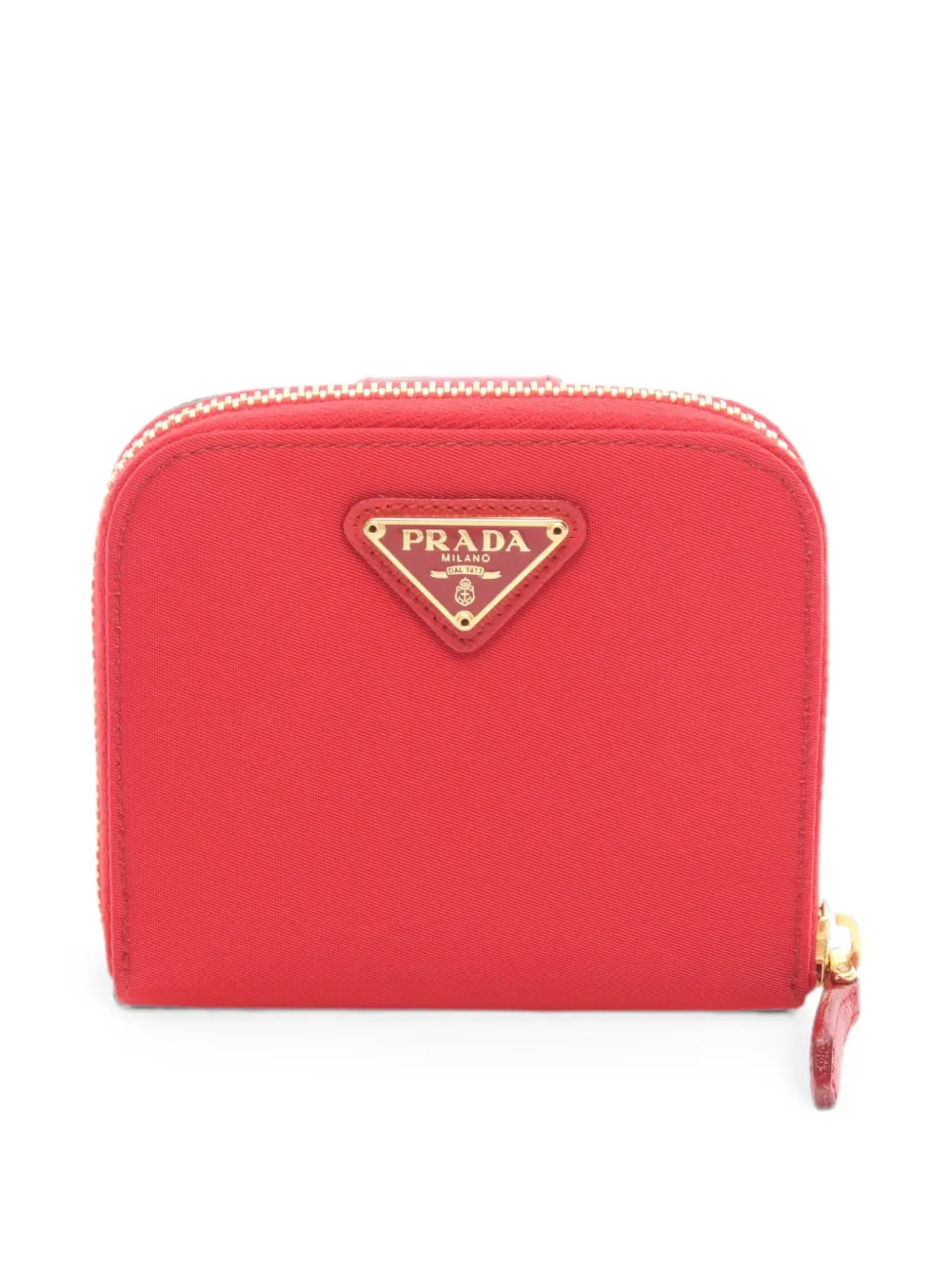 Prada Pre-Owned 2010s Triangle-logo wallet - Rot