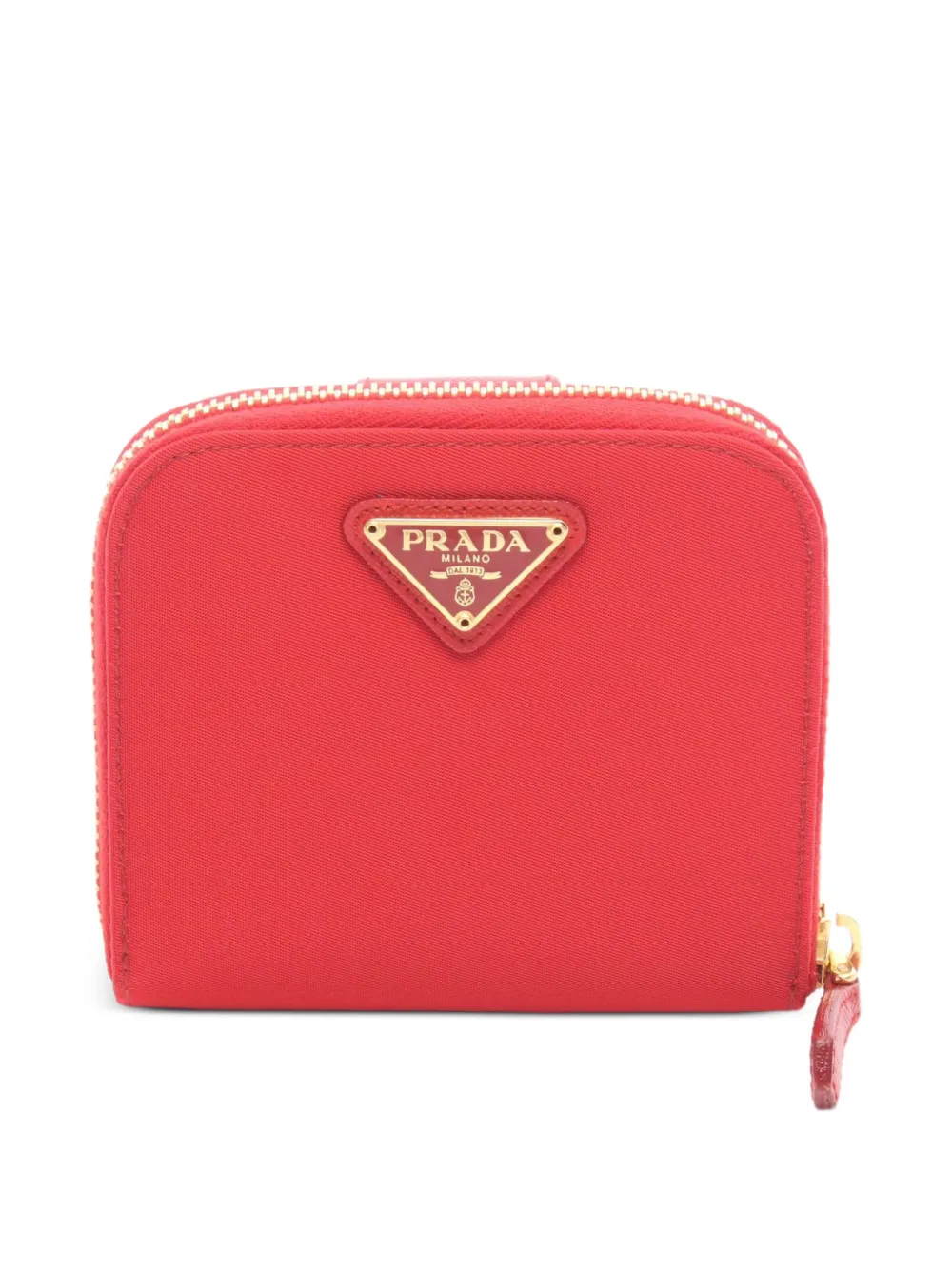 Prada Pre-Owned 2010s Triangle-logo wallet - Rot