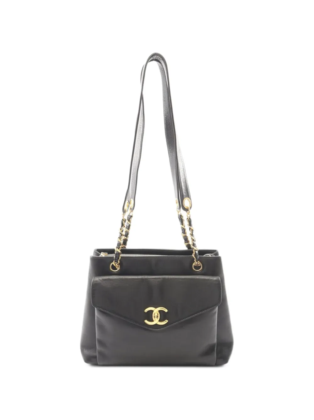 CHANEL Pre-Owned 1996-1997 CC-logo turn-lock shoulder bag - Schwarz