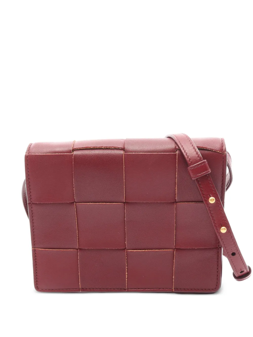 Bottega Veneta Pre-Owned 2010s mini Cassette Maxi Intrecciato shoulder bag - Rosso
