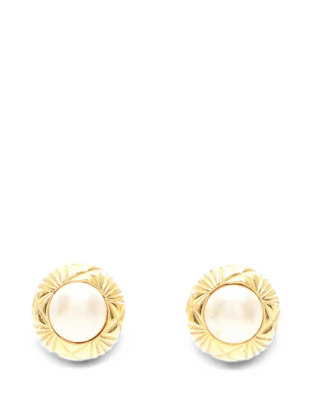 CHANEL Pre-Owned 1986-1988 round-shape earrings - Oro