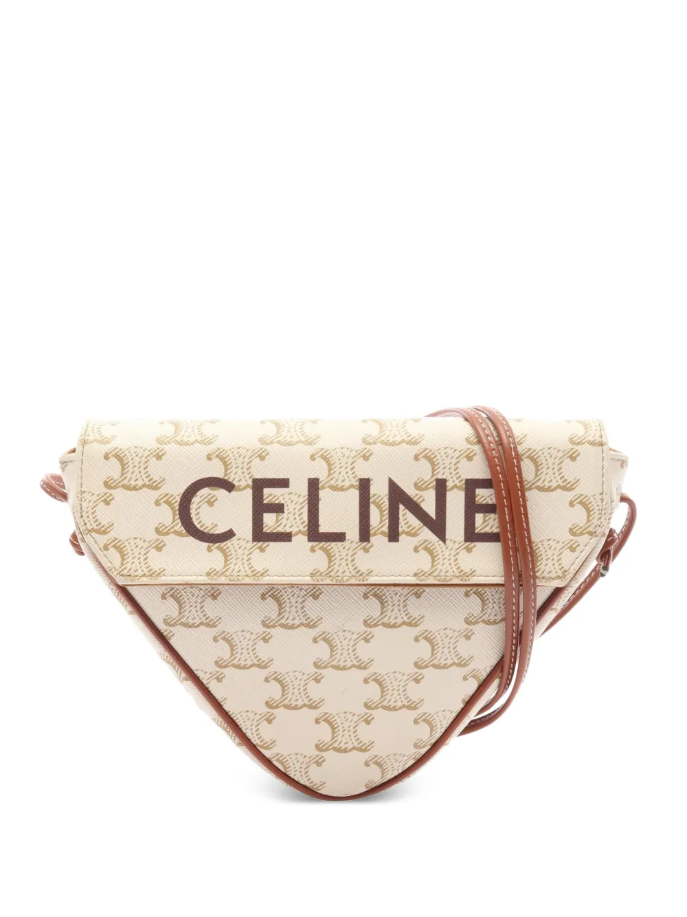 Celine Pre-Owned 2000s Triomphe-pattern mini bag - Toni neutri