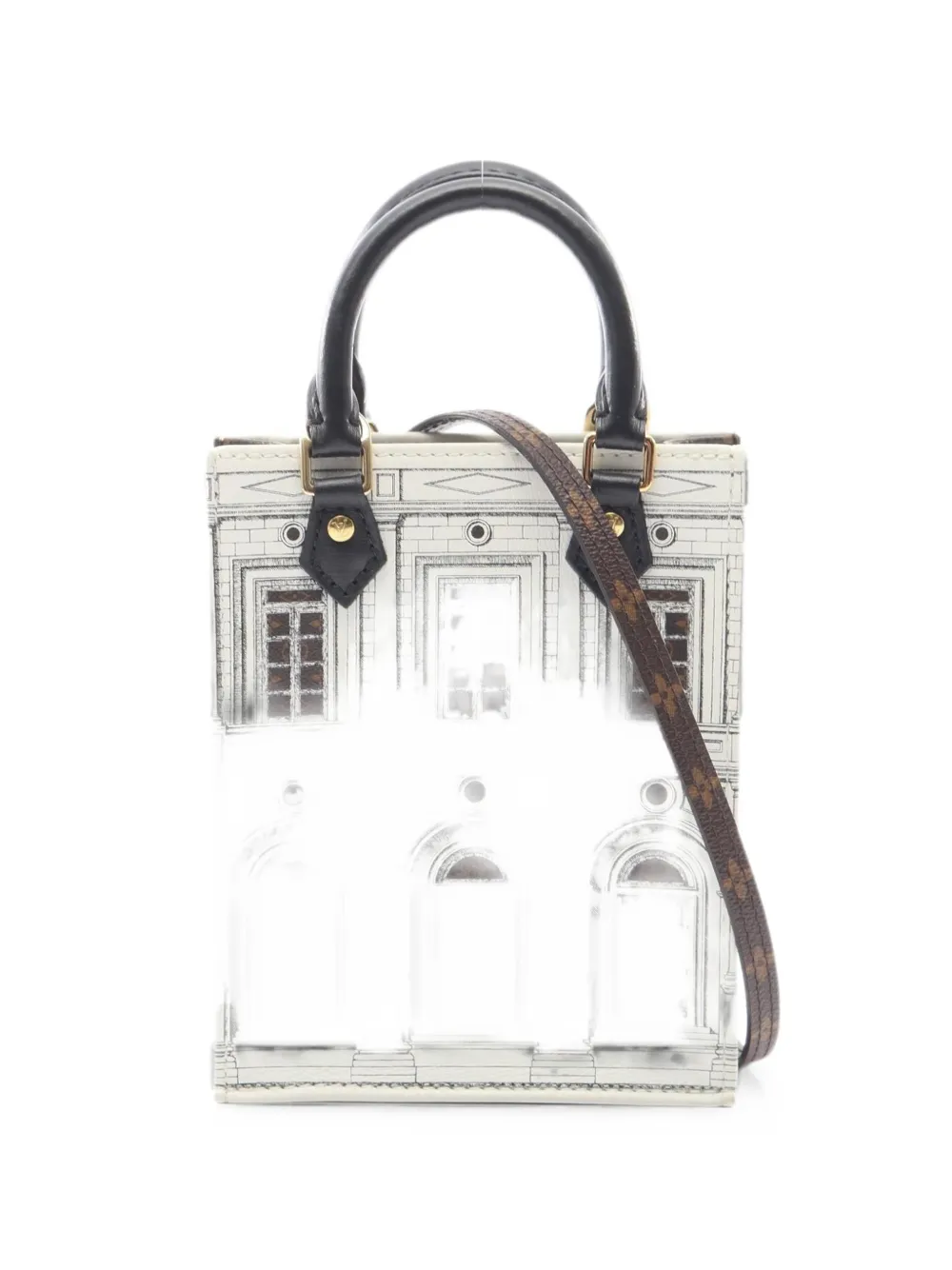 Louis Vuitton Pre-Owned 2010s Fornasetti Petite Sac Plat mini tote bag - Bianco