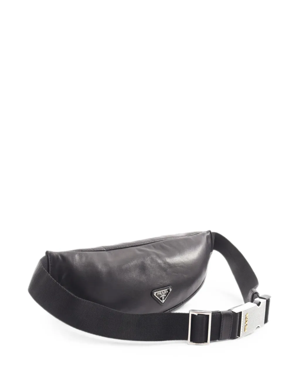 Prada Pre-Owned 2010s Enamelled Triangle-logo belt bag - Schwarz