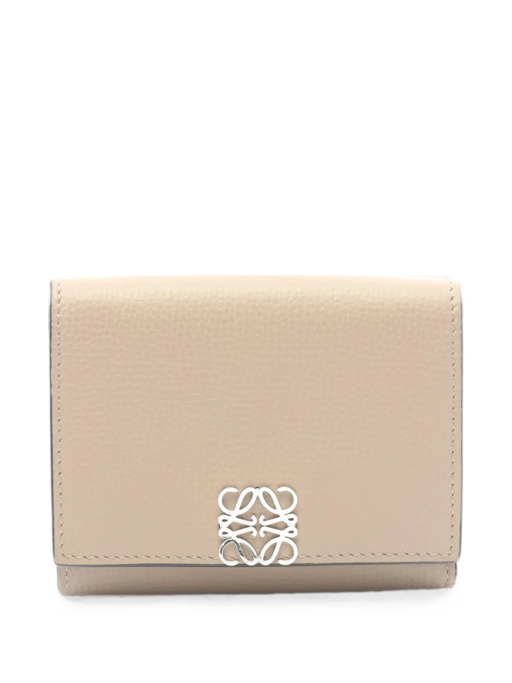 Loewe Pre-Owned 2010s Anagram-plaque trifold wallet - Nude