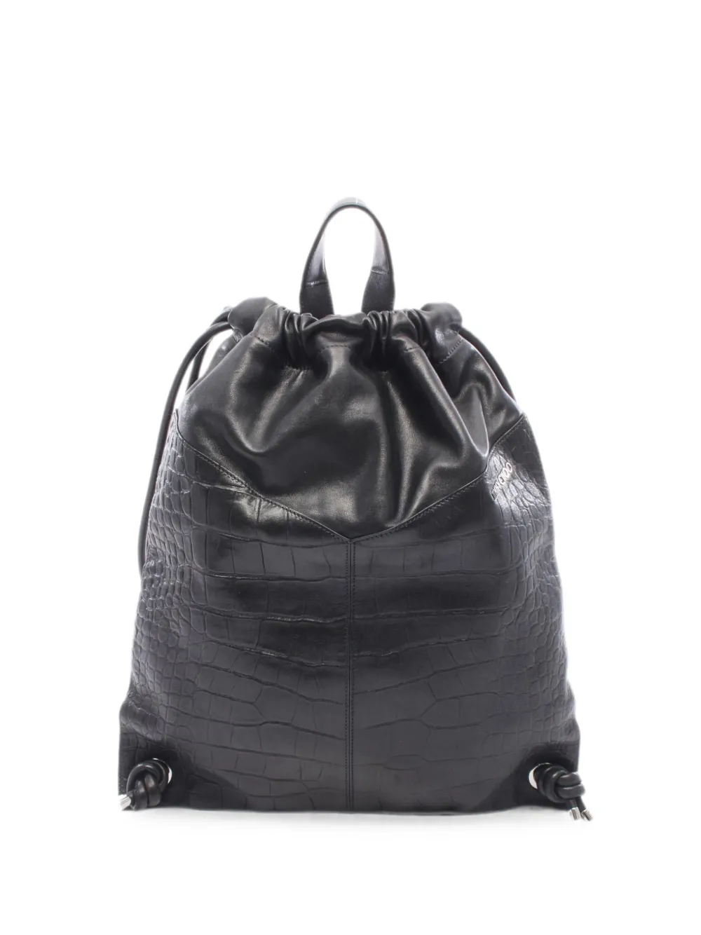 Jimmy Choo Pre-Owned sac à dos Marlon à effet peau de crocodile (années 2000) - Noir