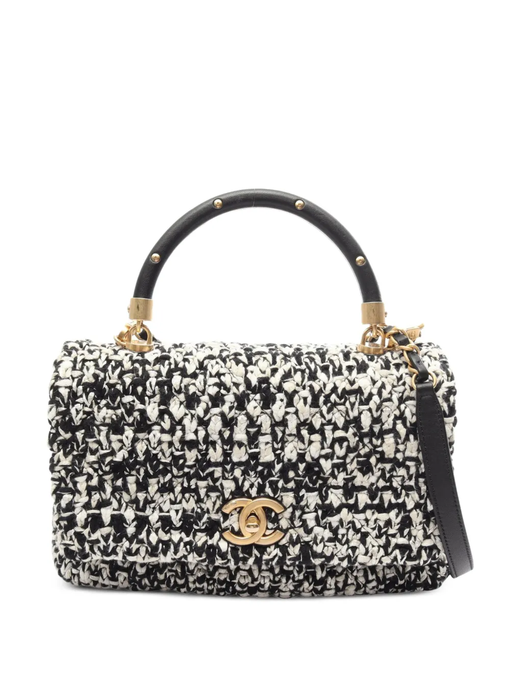 CHANEL Pre-Owned 2018 tweed-construction tote bag - Nero