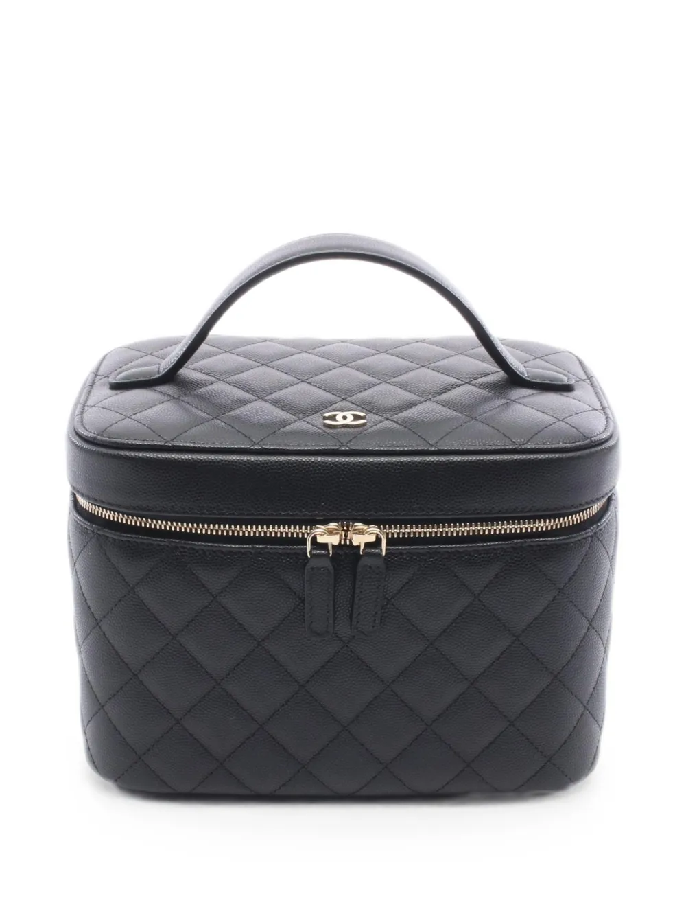 CHANEL Pre-Owned 2019 quilted-finish vanity bag - Nero