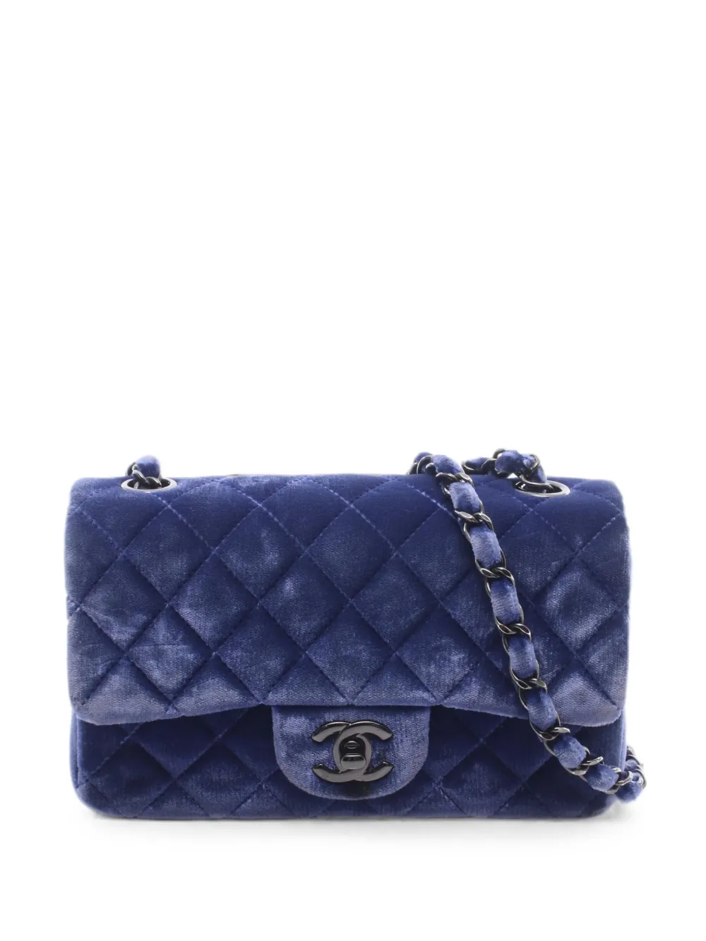 CHANEL Pre-Owned 2014-2015 mini double flap shoulder bag - Blu