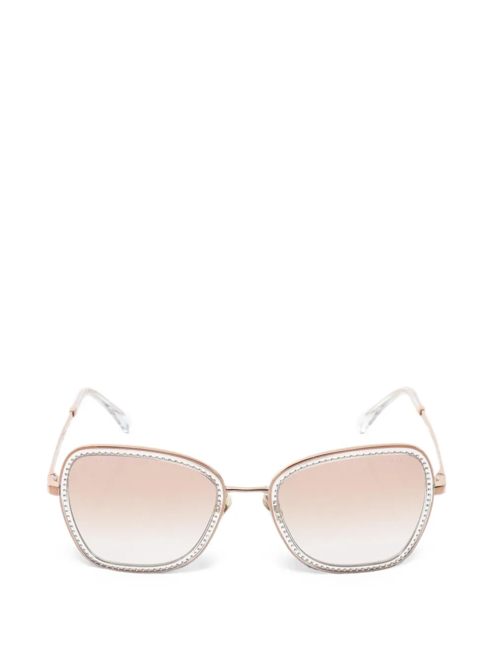 CHANEL Pre-Owned 1986-1988 rhinestone-embellished sunglasses - Rosa