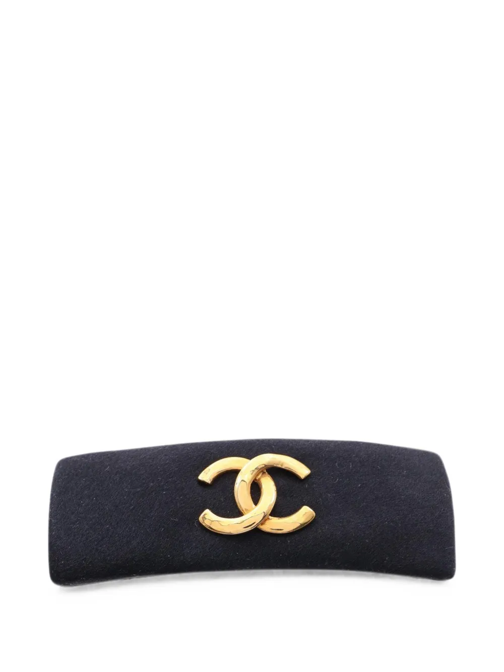 CHANEL Pre-Owned 1986-1988 Coco Mark barrette - Nero