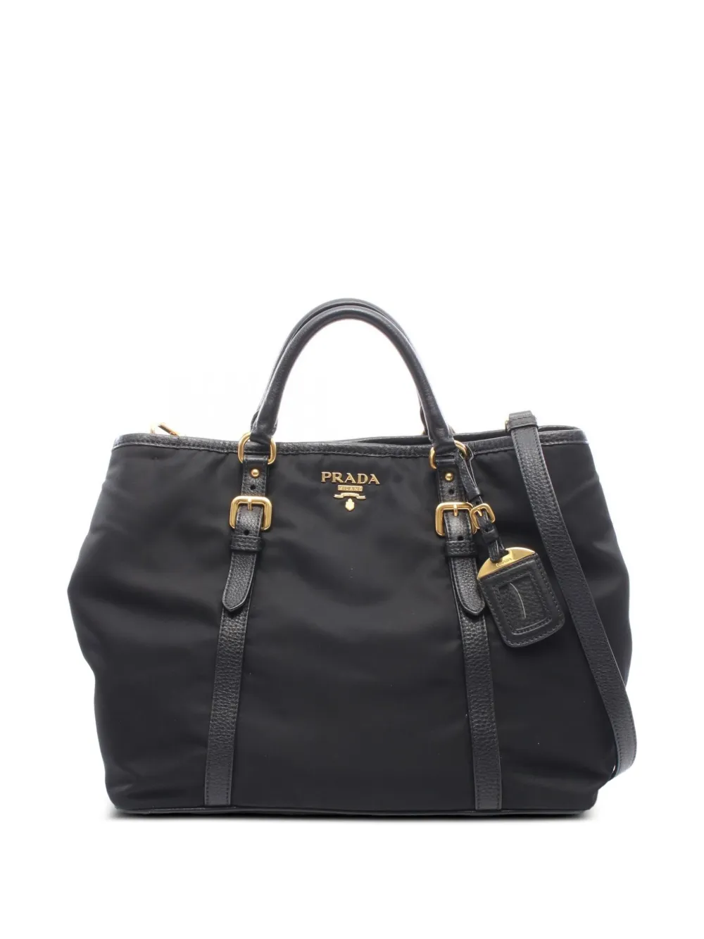 Prada Pre-Owned 2000s buckled tote bag - Nero