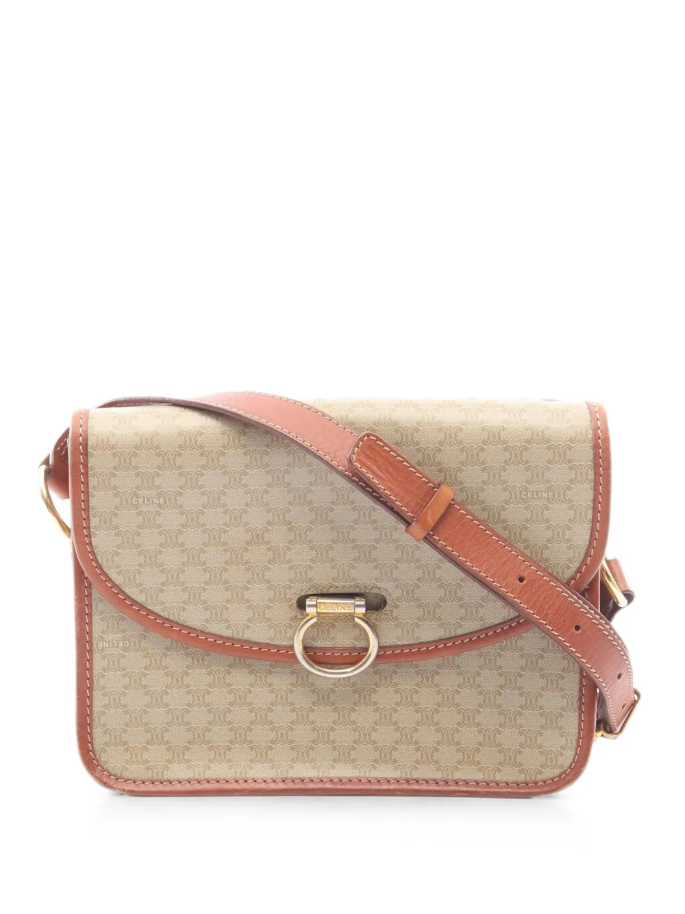 Celine Pre-Owned 2000s Triomphe shoulder bag - Nude