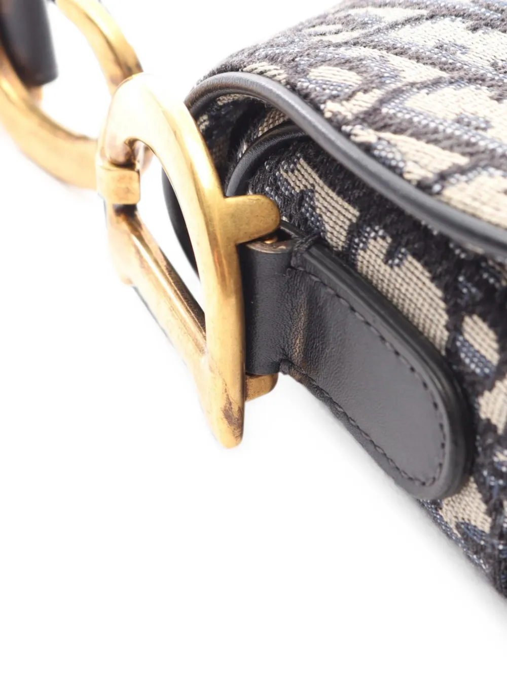 Dior Pre-owned 2010s Saddle Oblique Jacquard Shoulder Bag in Neutrals, view 5
