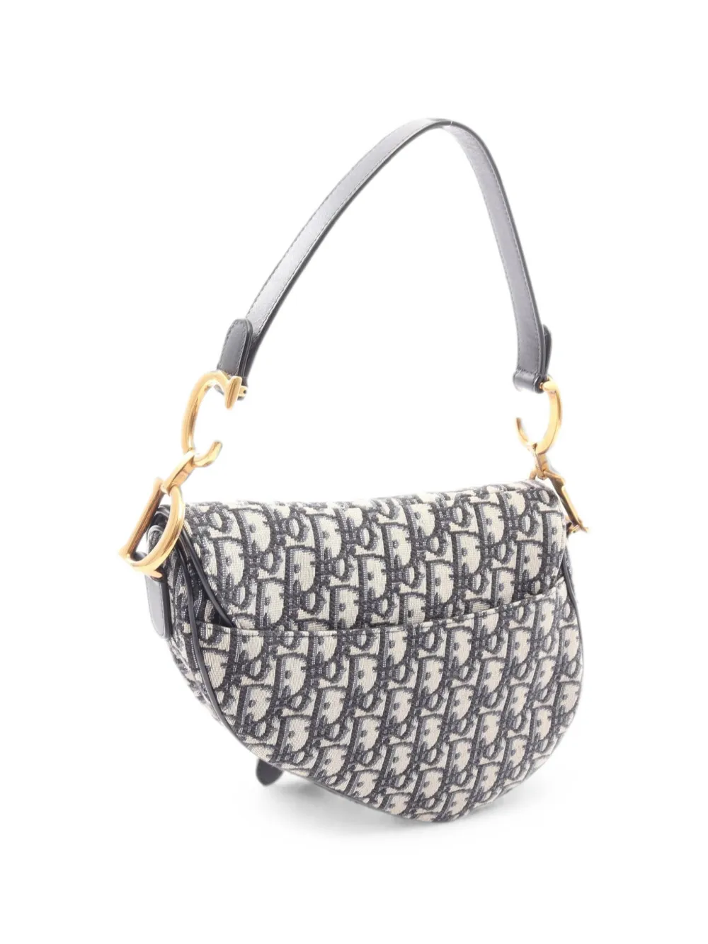 Dior Pre-owned 2010s Saddle Oblique Jacquard Shoulder Bag in Neutrals, view 2