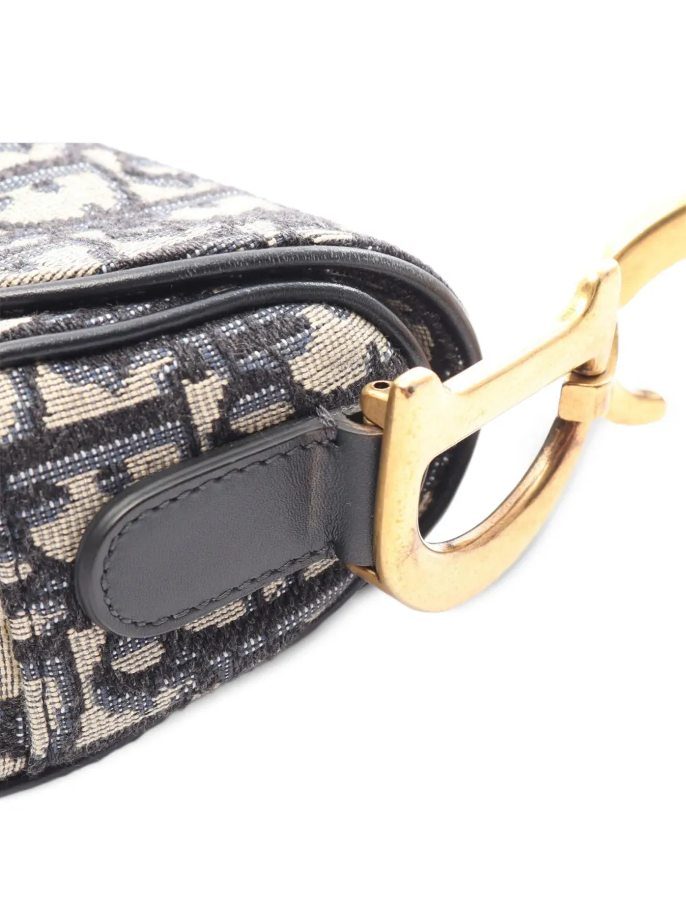Dior Pre-owned 2010s Saddle Oblique Jacquard Shoulder Bag in Neutrals, view 3