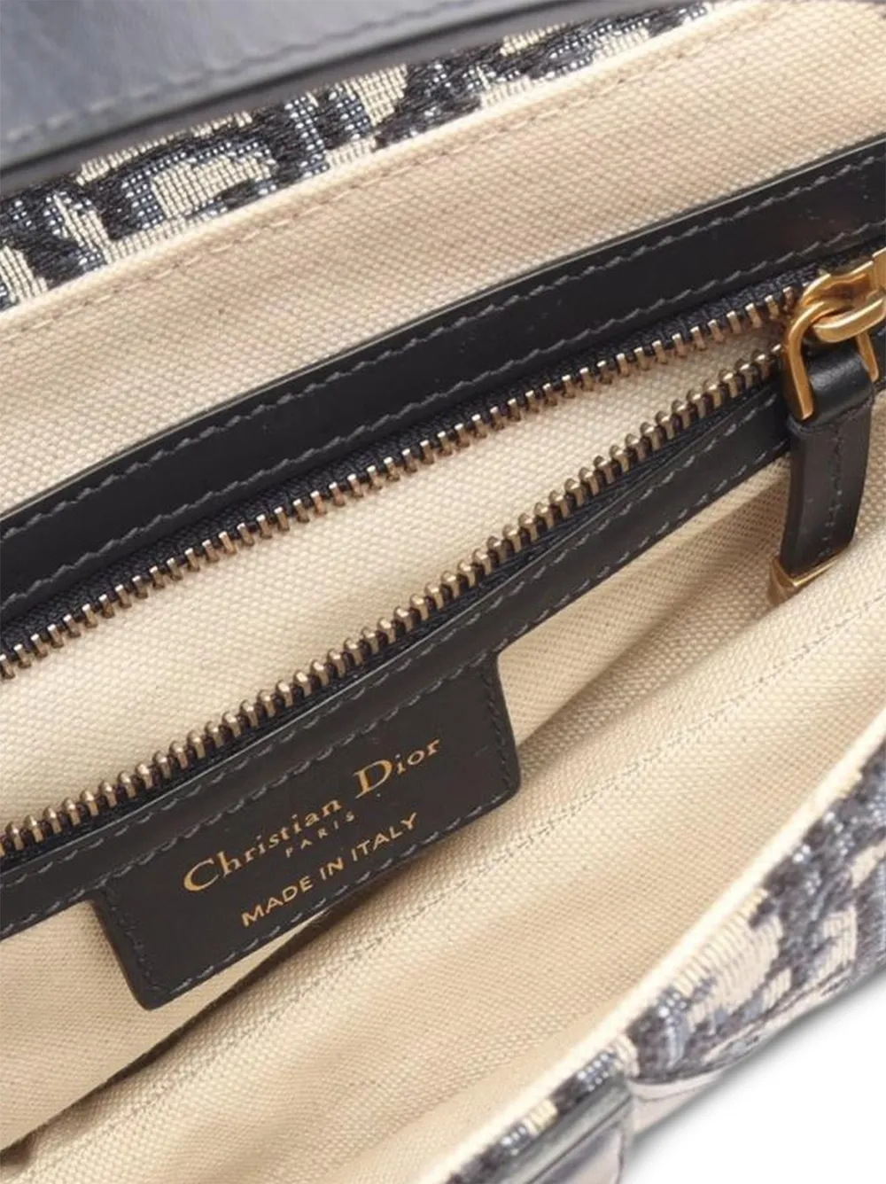 Dior Pre-owned 2010s Saddle Oblique Jacquard Shoulder Bag in Neutrals, view 4